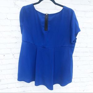 Blue Draped Alfani Top XL